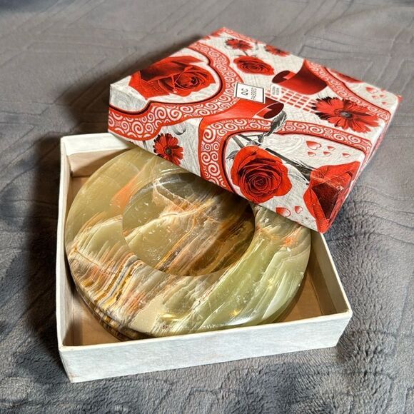Gorgeous Natural Stone Ashtray or Trinket Box Heavy BRAND NEW Great Gift - Picture 11 of 12